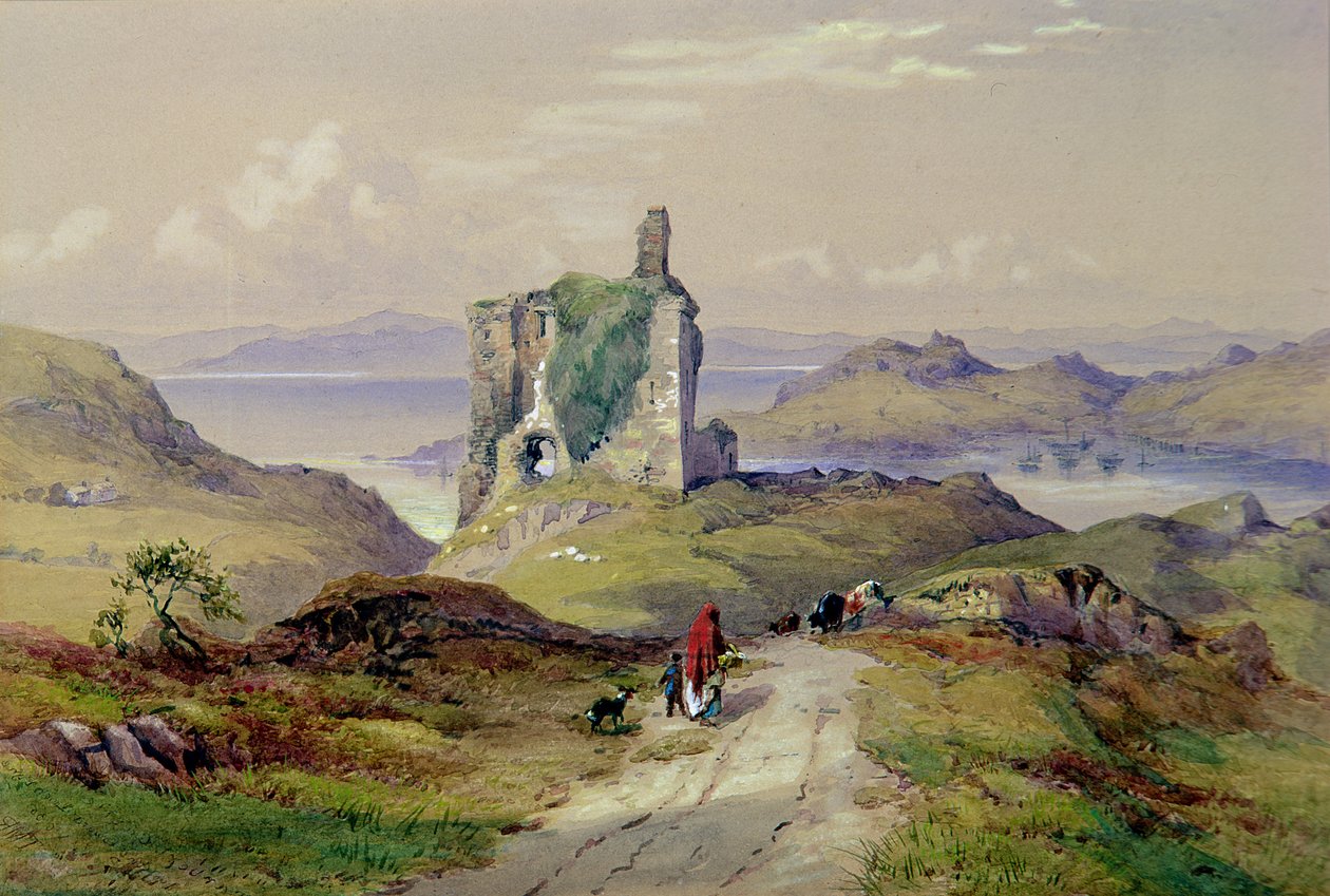 Tarbert Slot, Loch Fyne af Thomas Miles Richardson