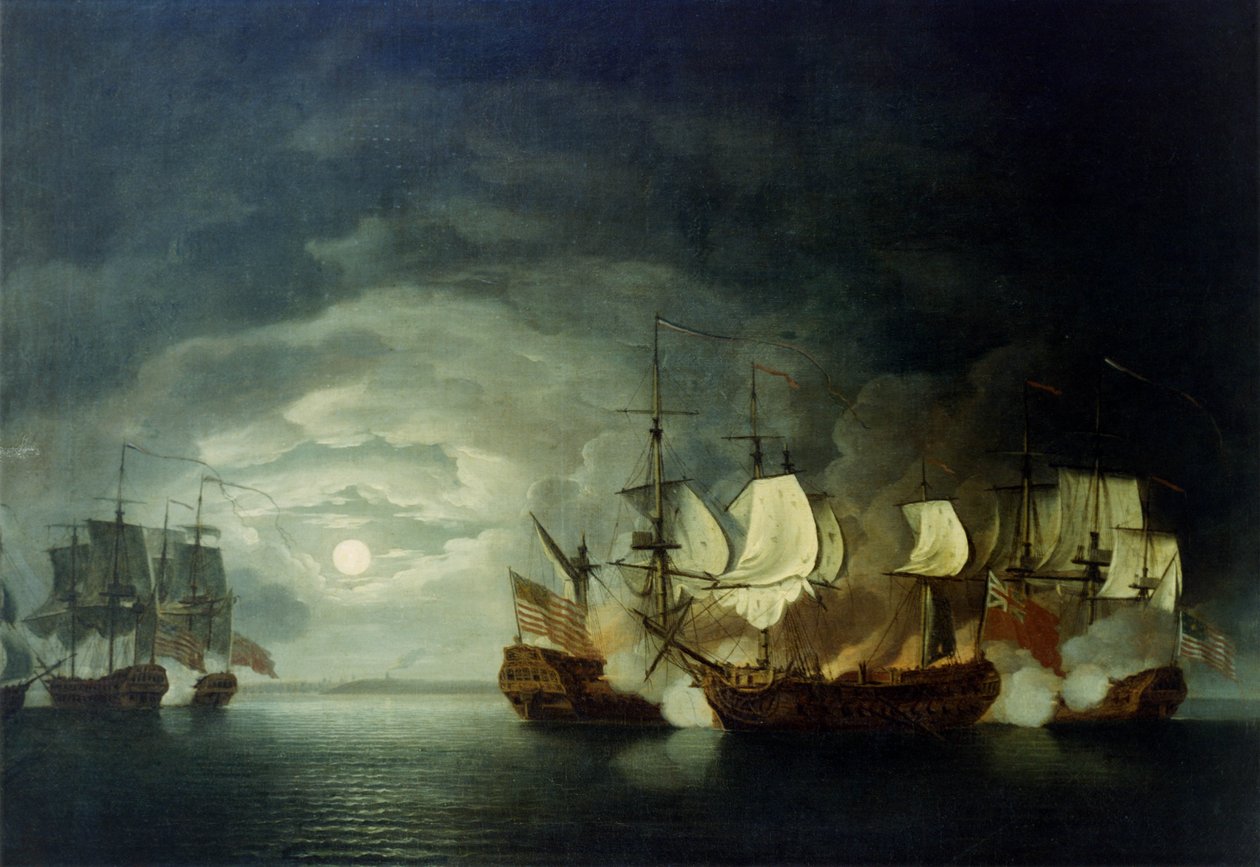 HMS Serapis af Thomas Mitchell