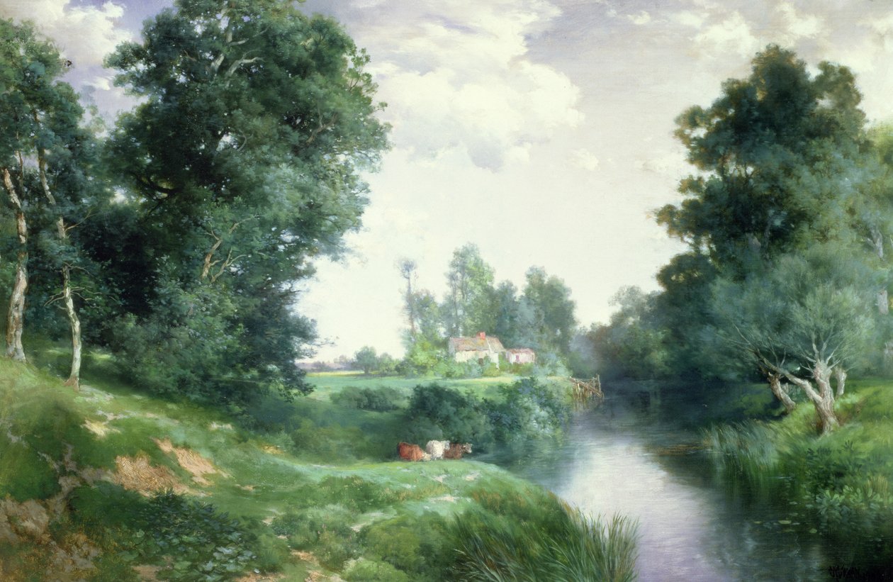 A Long Island River, 1908 af Thomas Moran