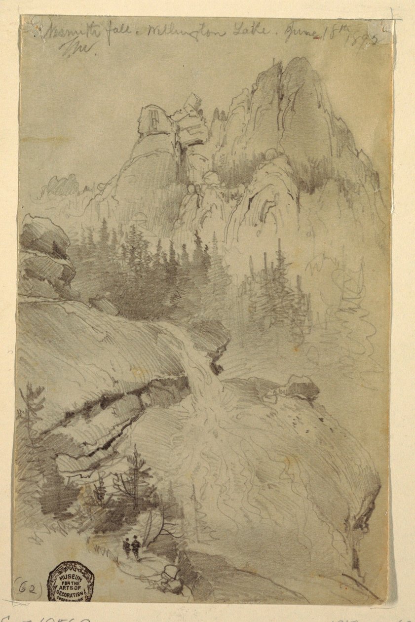 Tegning, Nesmith Fall, Lake Wellington, Colorado, 18. juni 1892 af Thomas Moran