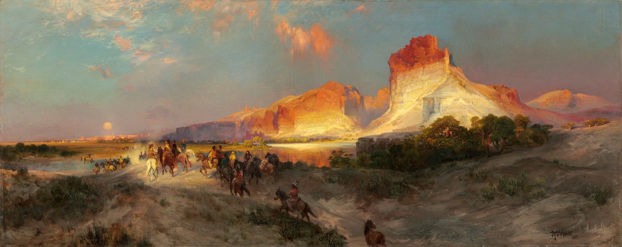 Green River Cliffs, Wyoming, 1881 af Thomas Moran