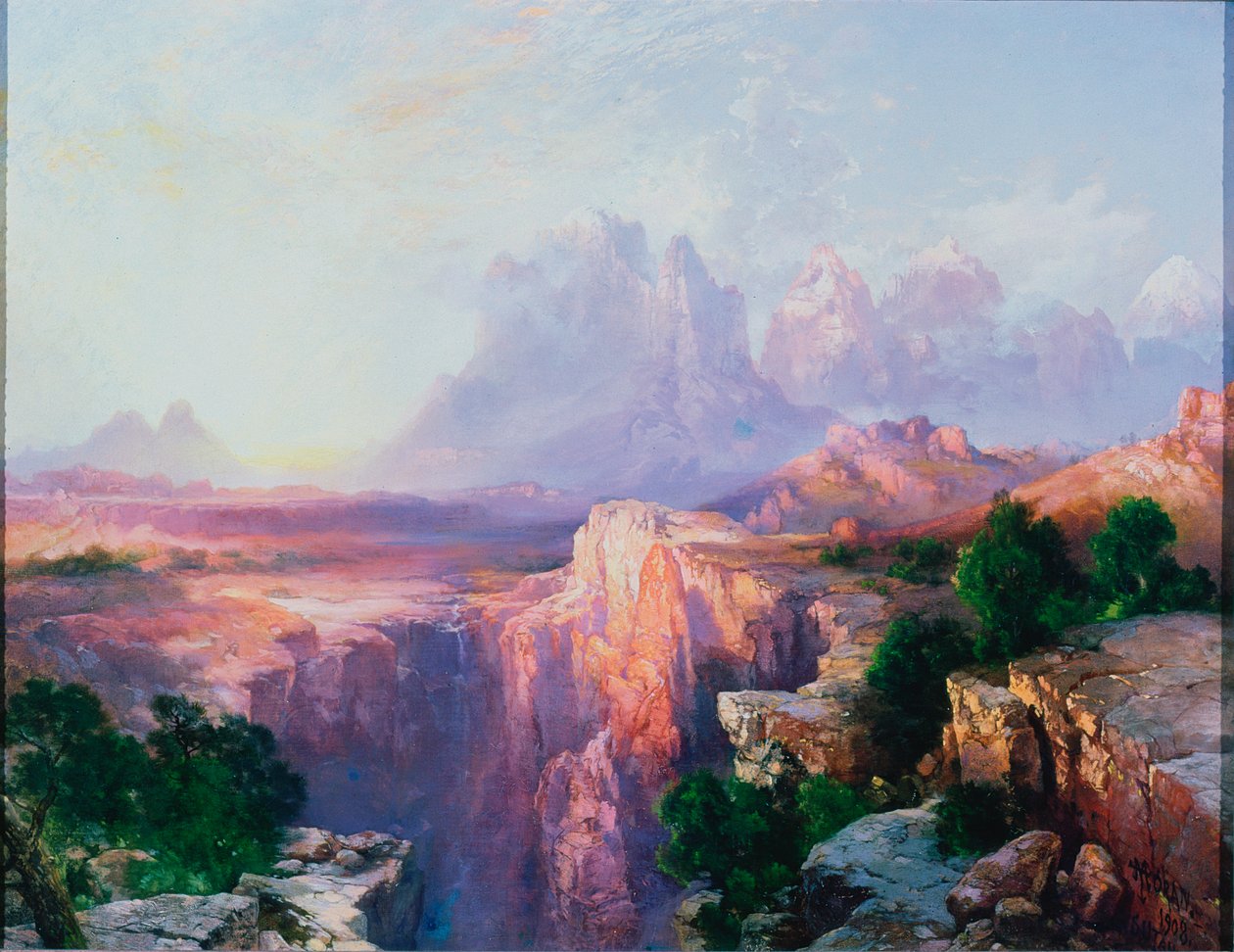 Rock Towers of the Rio Virgin, 1908 af Thomas Moran