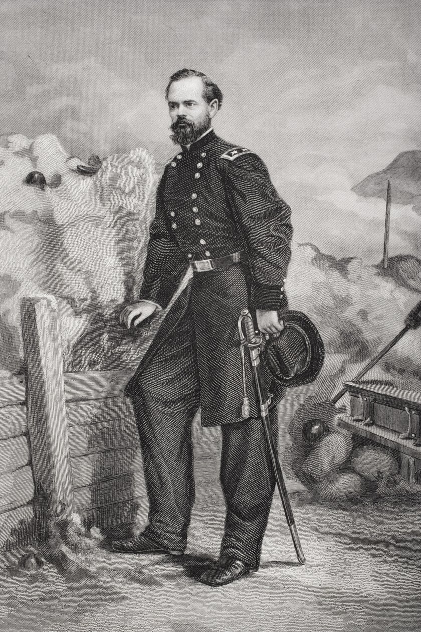 Portræt af general James Birdseye McPherson (1828-64) af Thomas Nast