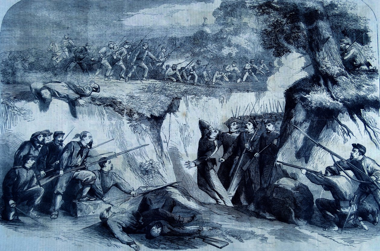 Slaget ved Volturno, 1860 af Thomas Nast