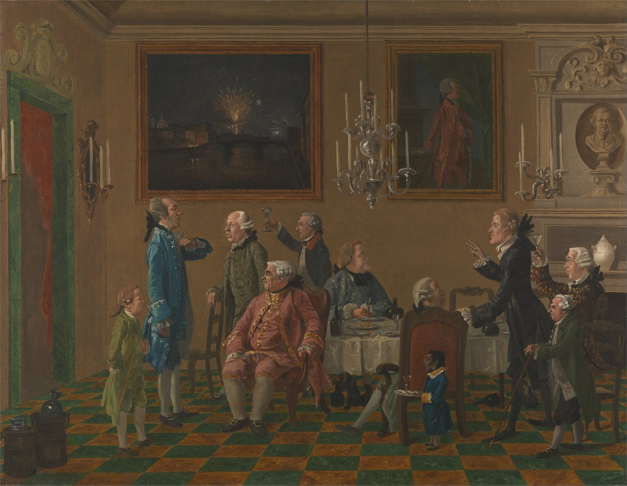 Britiske herrer på Sir Horace Manns Home i Firenze af Thomas Patch