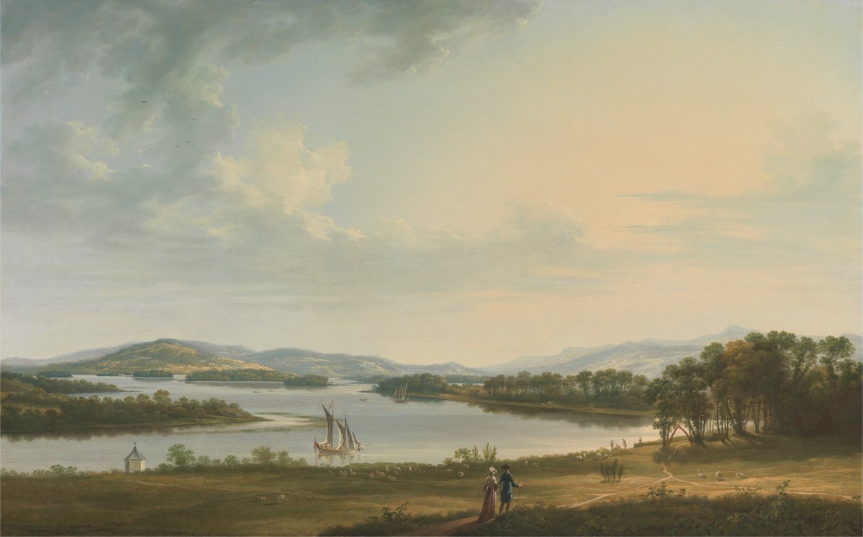 Knock Ninney og Lough Erne fra Bellisle, County Fermanagh, Irland af Thomas Roberts