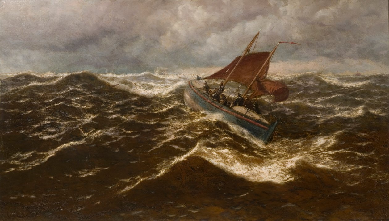 På vej til Goodwin Sands (redningsbåd fra Dover) af Thomas Rose Miles