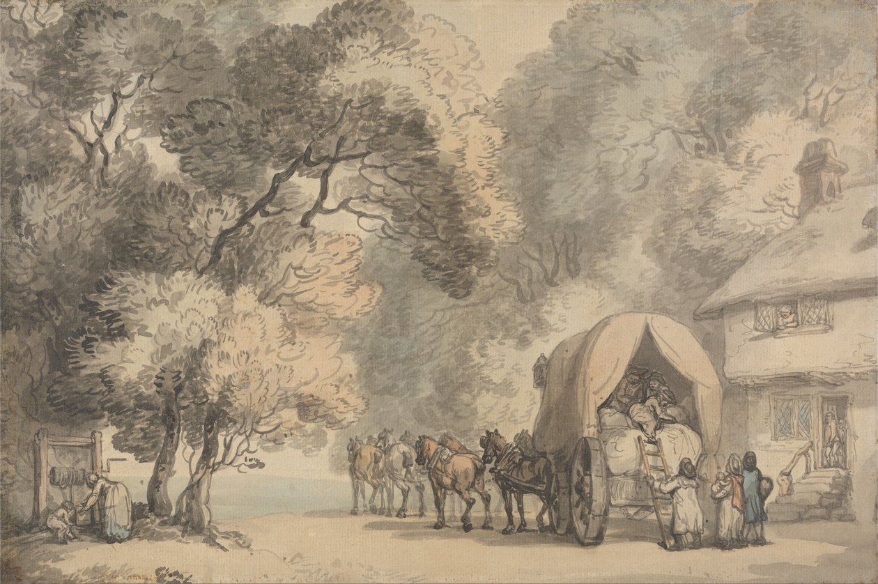 En Carriers Waggon af Thomas Rowlandson