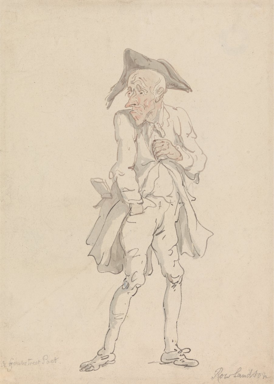 En Grub Street Poet af Thomas Rowlandson