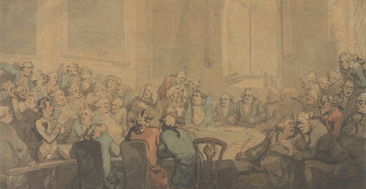 En juridisk krangel af Thomas Rowlandson