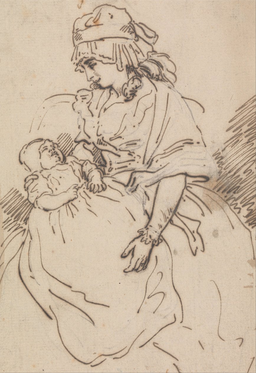 En mor og et barn af Thomas Rowlandson