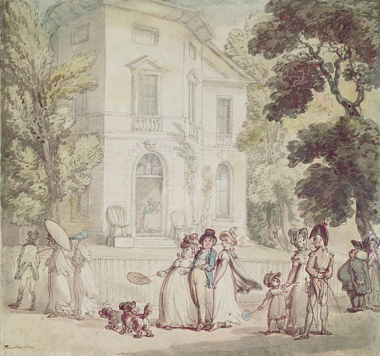 En søndag eftermiddagspromenade af Thomas Rowlandson