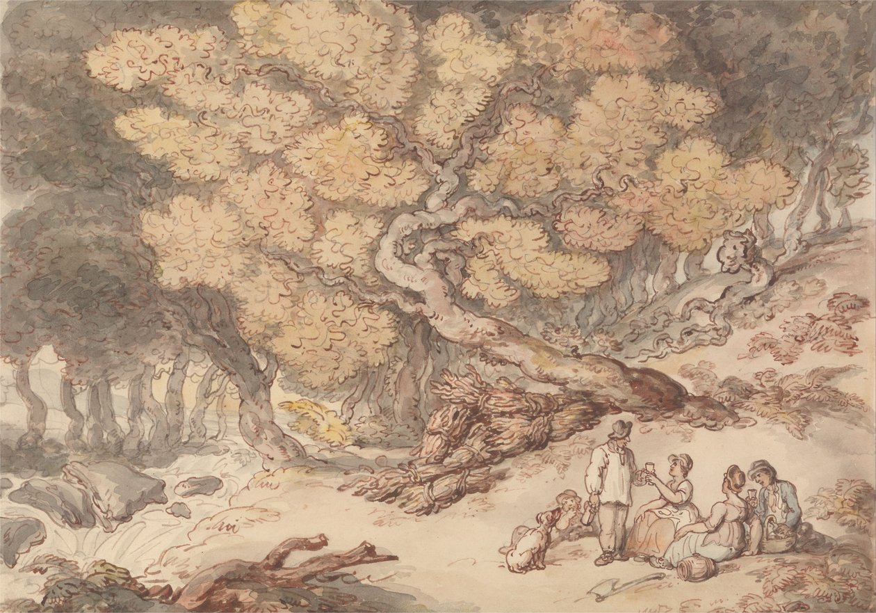 En træskærer Picnic af Thomas Rowlandson