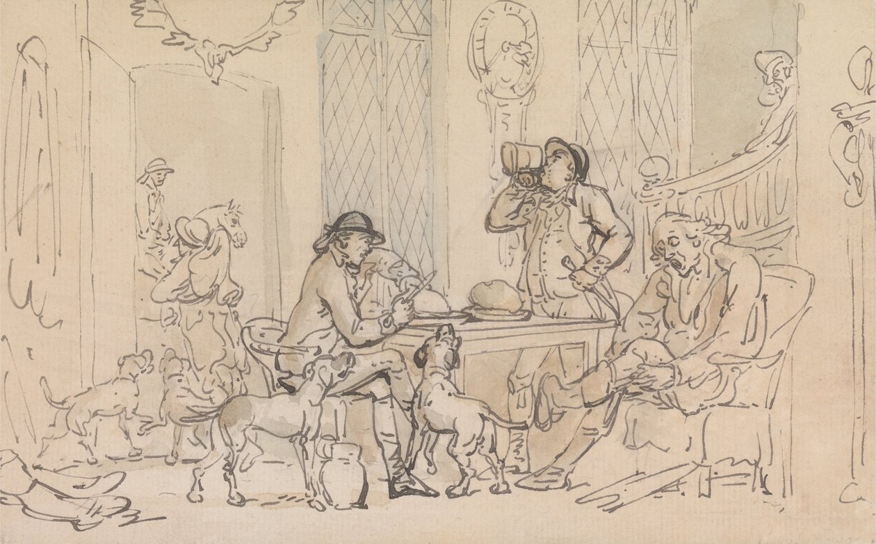 Morgenmad inden jagten af Thomas Rowlandson