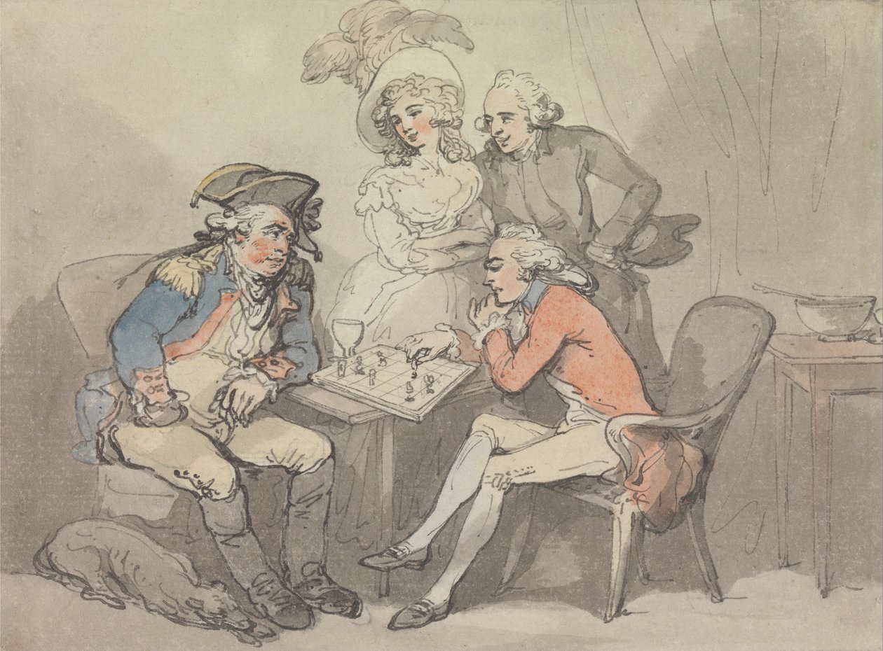 Skakmat af Thomas Rowlandson