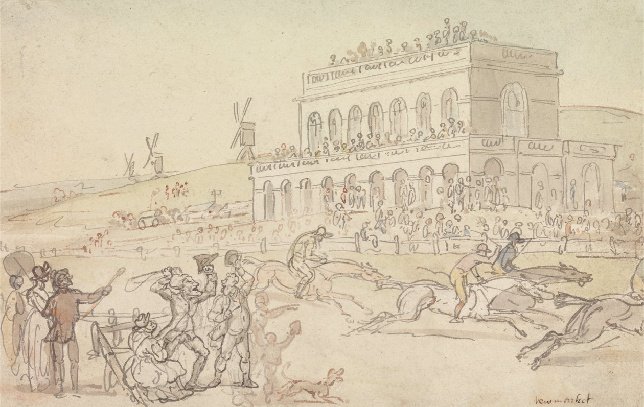 Doctor Syntax mister sine penge på racerbanen i York af Thomas Rowlandson