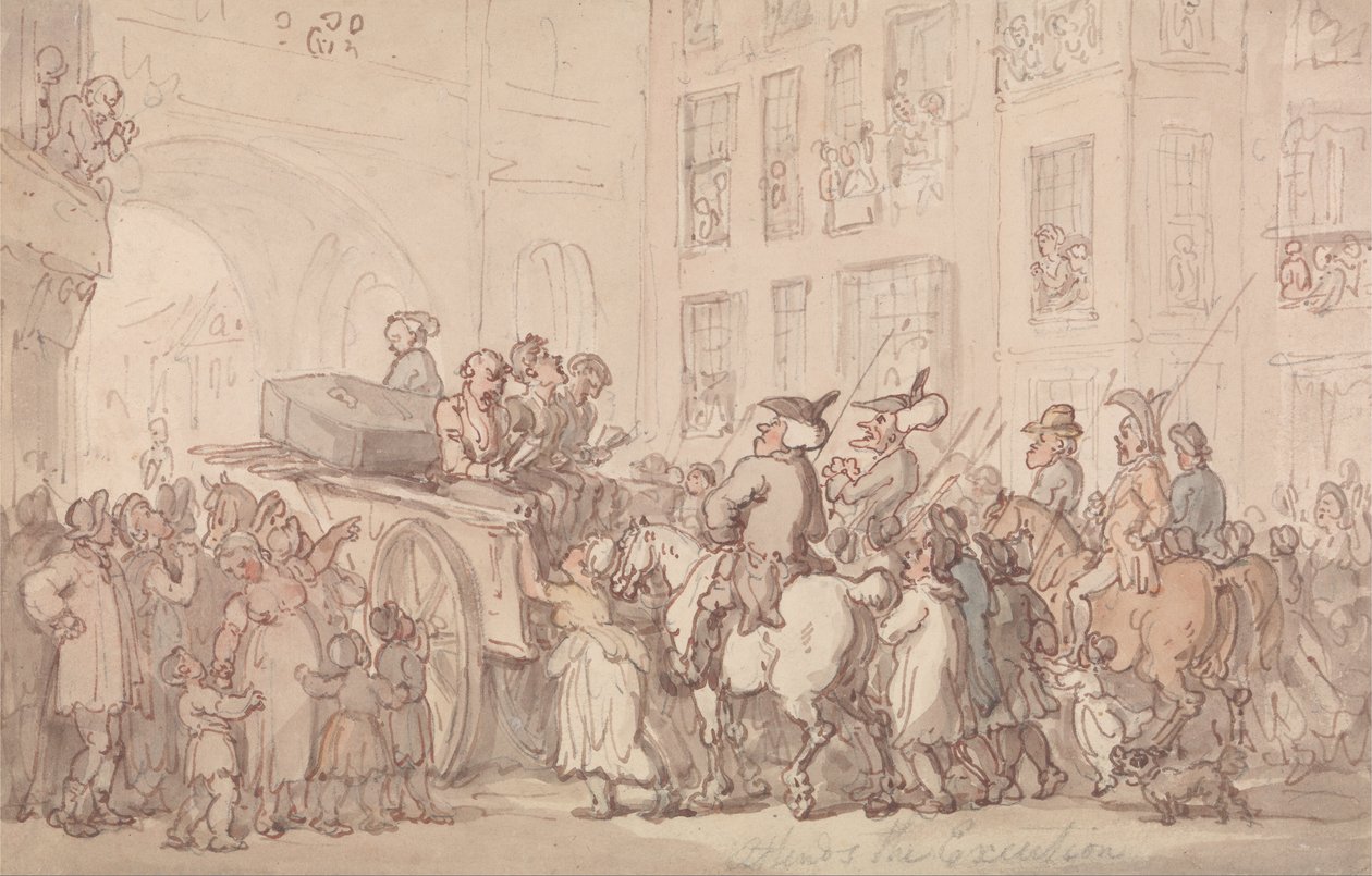 Dr. Syntax deltager i henrettelsen af Thomas Rowlandson