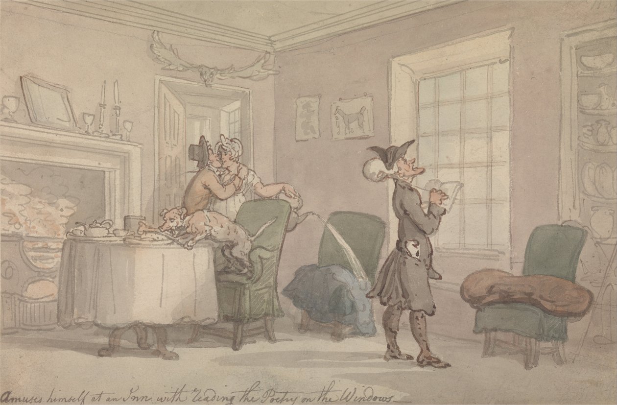 Dr. Syntax Kopiering af vinduet af Thomas Rowlandson