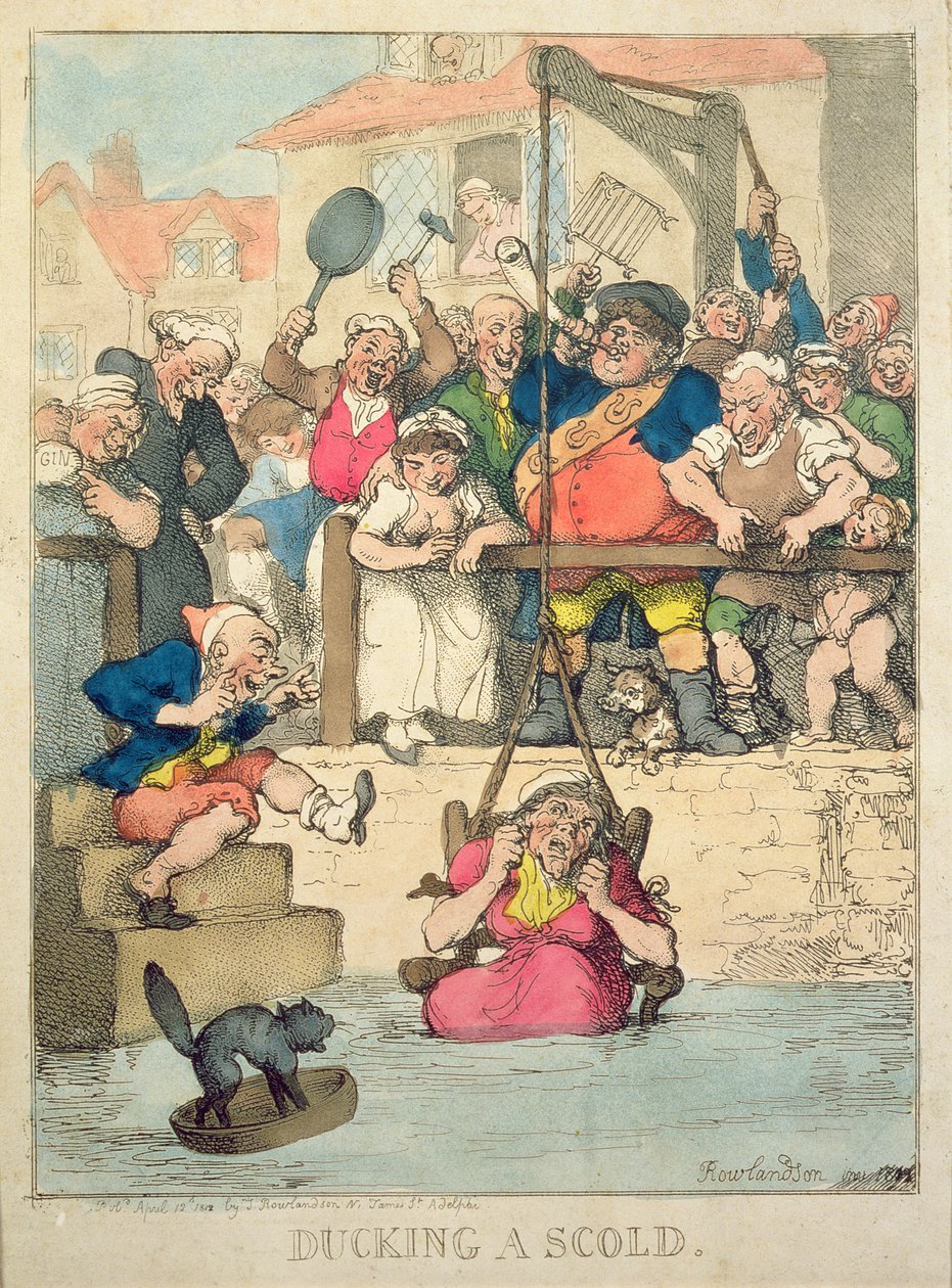 Dukker sig for en skældud, 1812 af Thomas Rowlandson