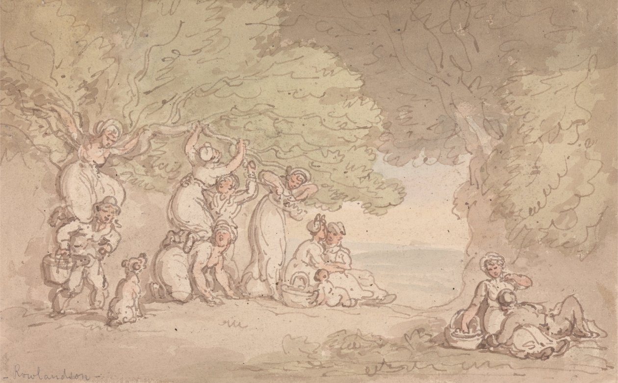 Frugt- og nøddeplukning af Thomas Rowlandson