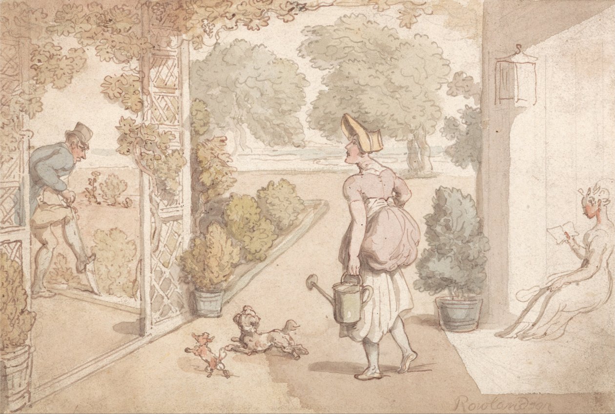 Havearbejde af Thomas Rowlandson