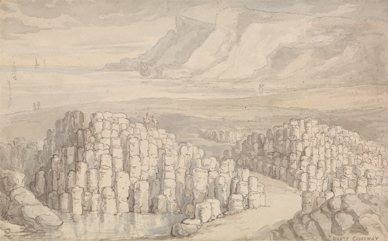 Giants Causeway, Antrim, Irland. af Thomas Rowlandson