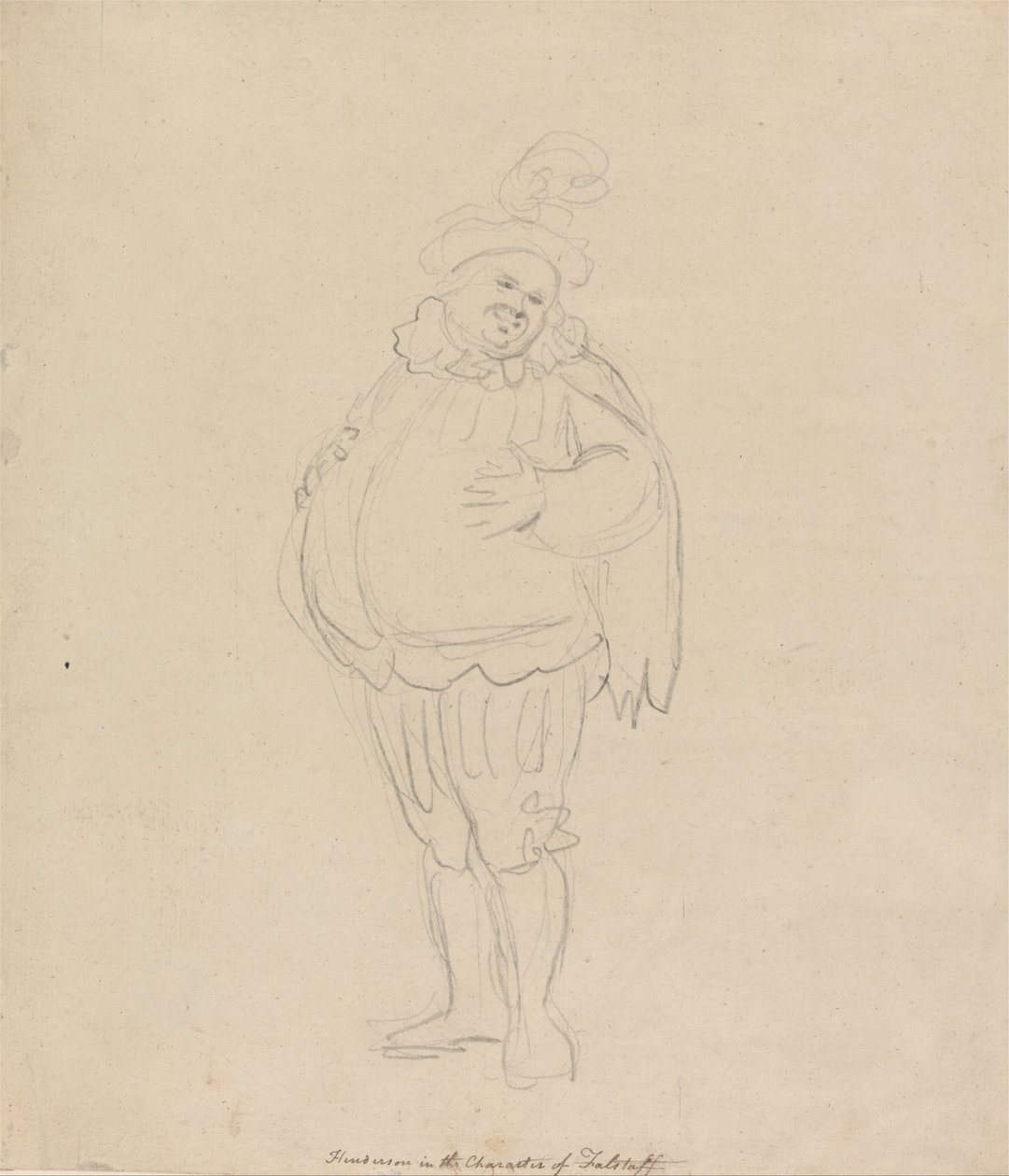 Henderson i karakteren af Falstaff af Thomas Rowlandson