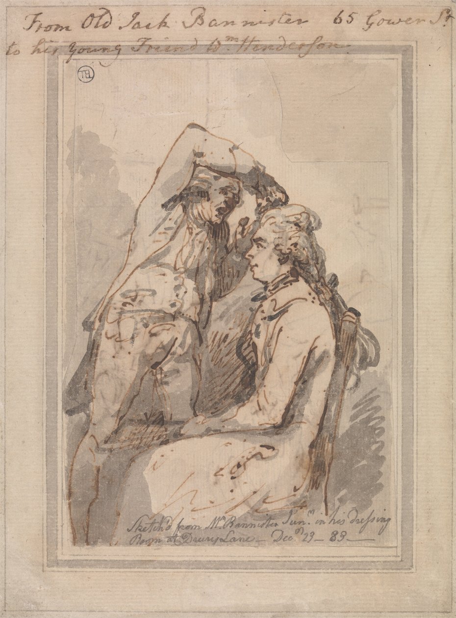 Jack Bannister i sit omklædningsrum af Thomas Rowlandson