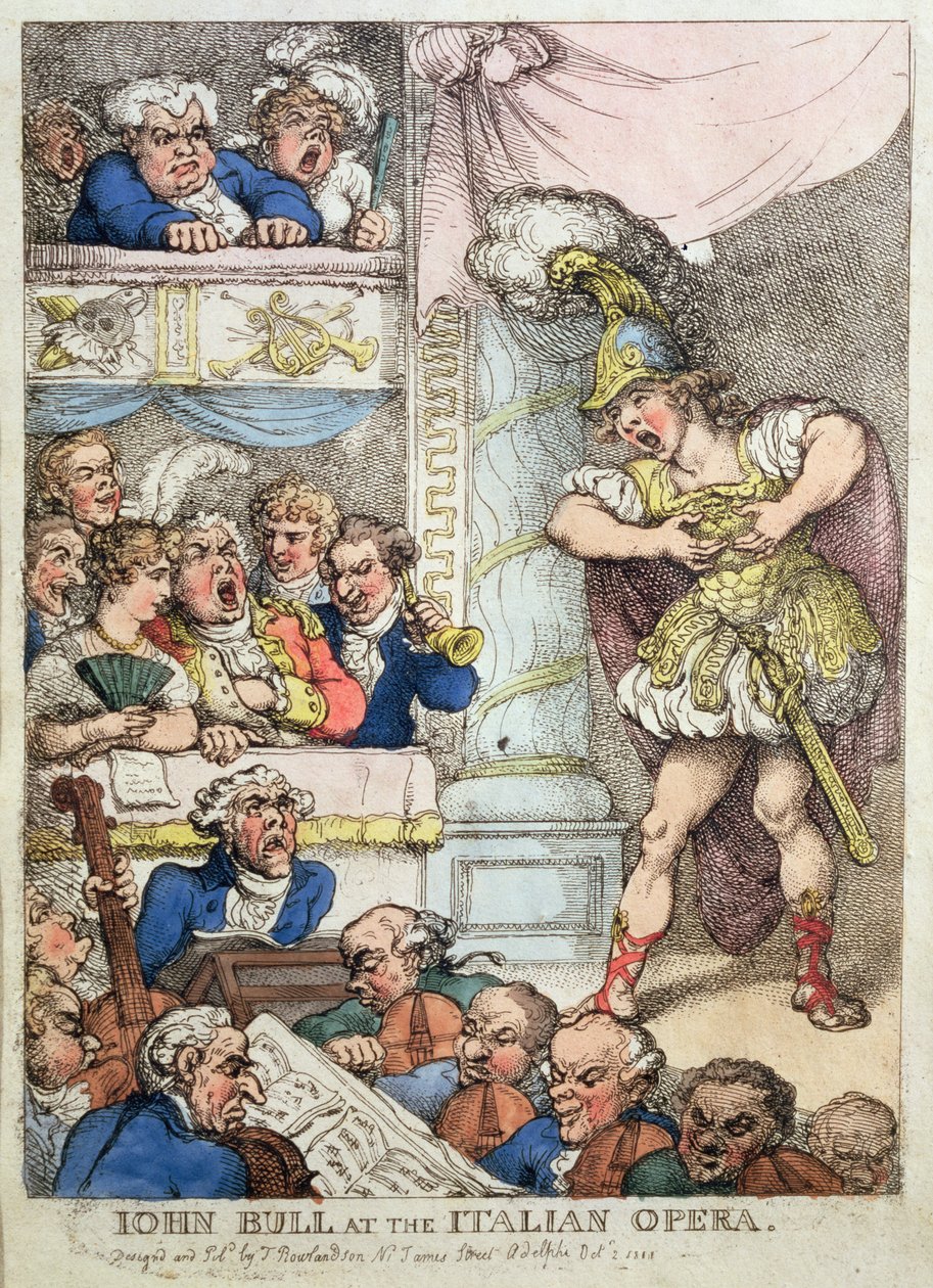 John Bull i den italienske opera, 1811 af Thomas Rowlandson