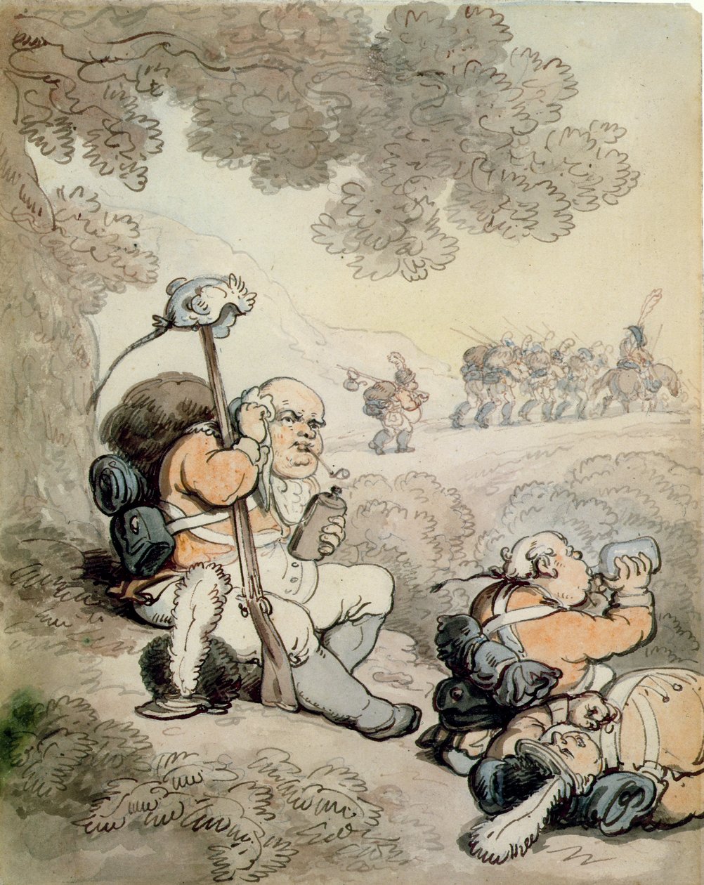 Light Infantry Volunteers, 1804 (pen & blæk og wc på papir) af Thomas Rowlandson