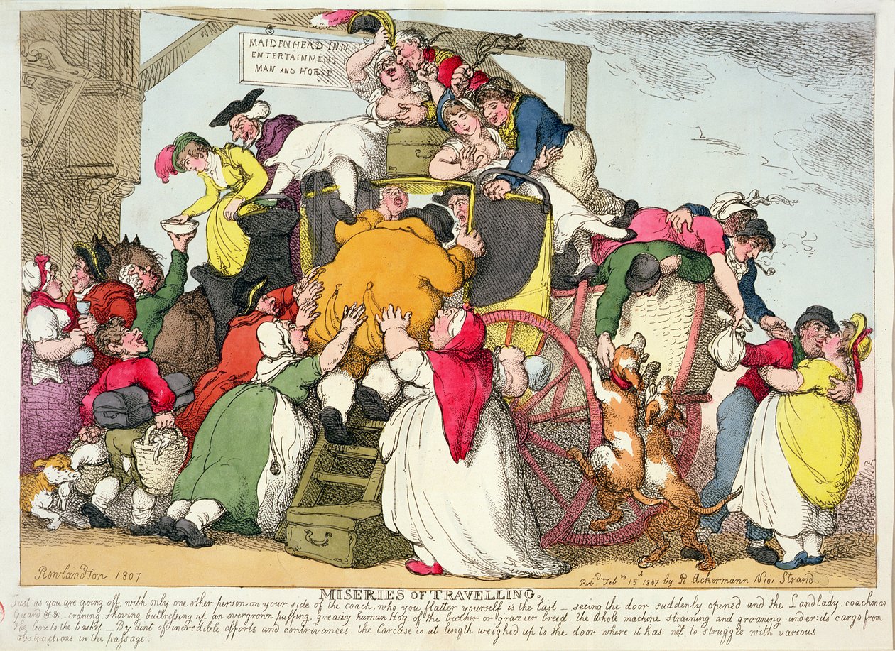 Rejsens elendighed, 1807 af Thomas Rowlandson