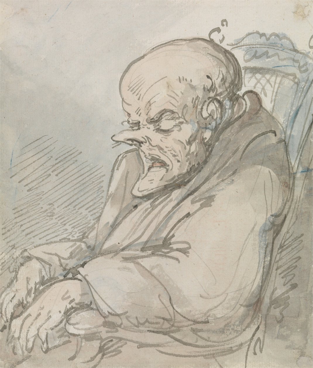Portræt af en gammel mand af Thomas Rowlandson