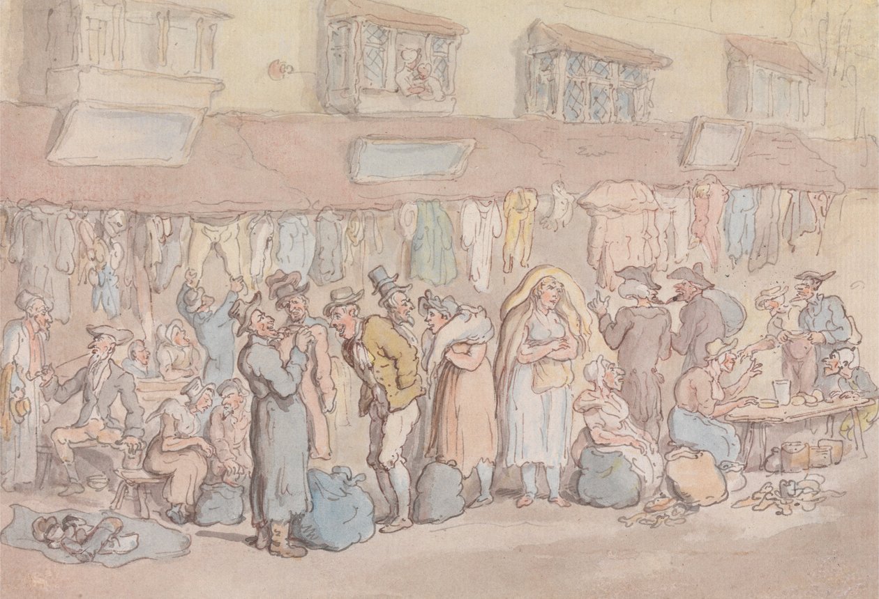 Rag Fair eller Rosemary Lane af Thomas Rowlandson