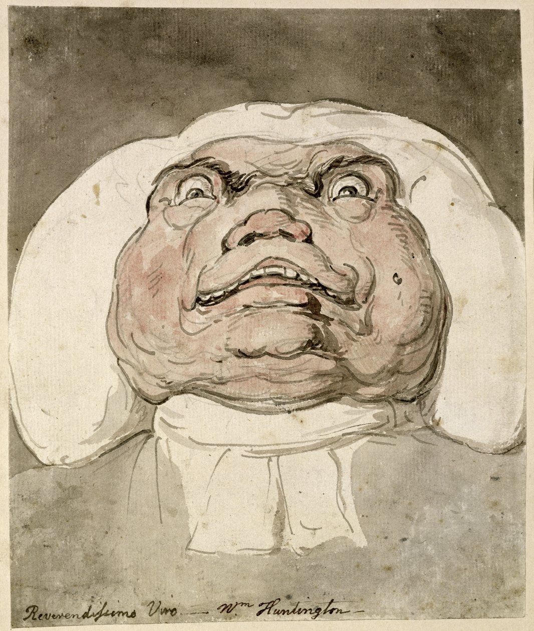 Most Reverend Viro - V.H Huntington` (pen og blæk, wc) af Thomas Rowlandson