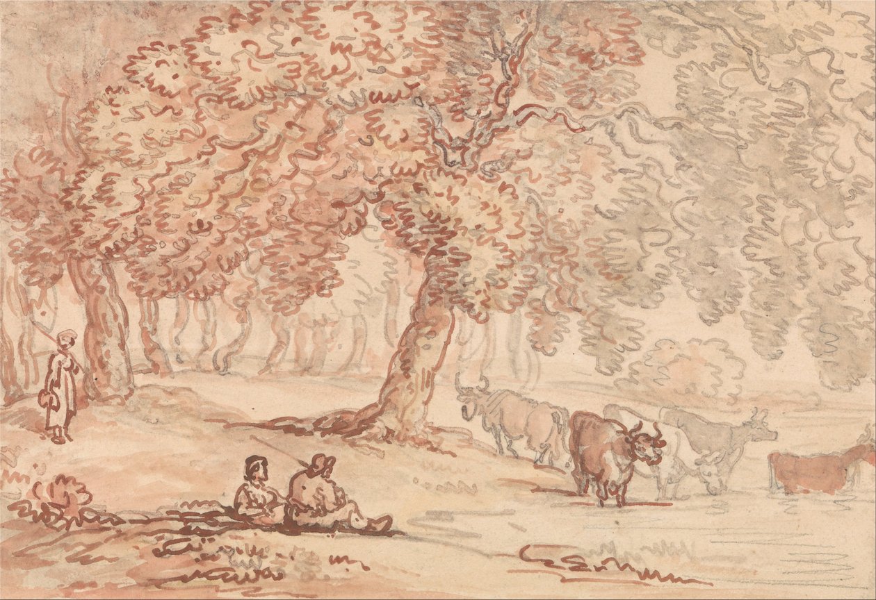 Richmond Park af Thomas Rowlandson