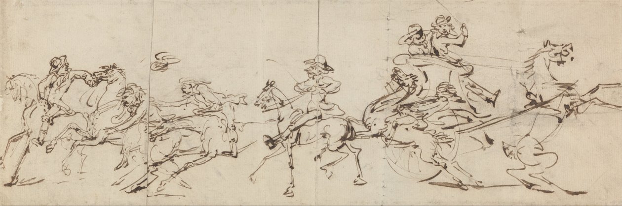 Ride og køre uheld af Thomas Rowlandson