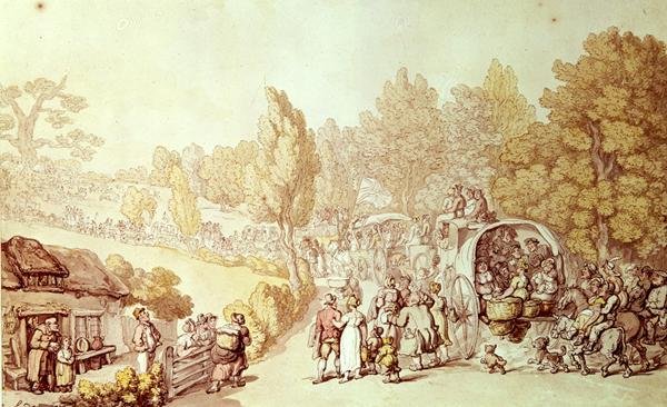 Vejen til Epsom, 1812 af Thomas Rowlandson