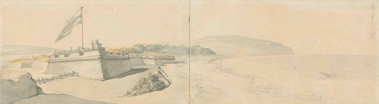 Sandown Fort af Thomas Rowlandson