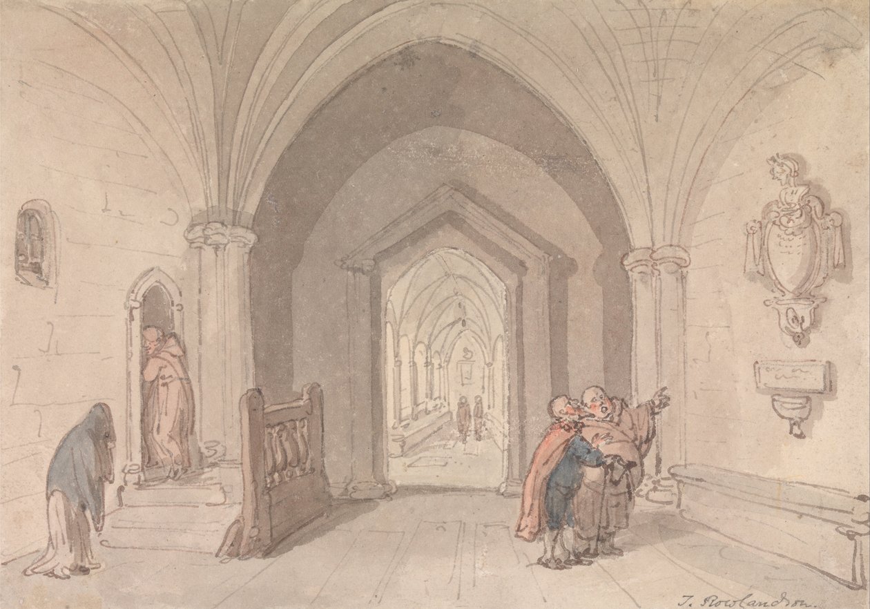 Scene i et kloster af Thomas Rowlandson