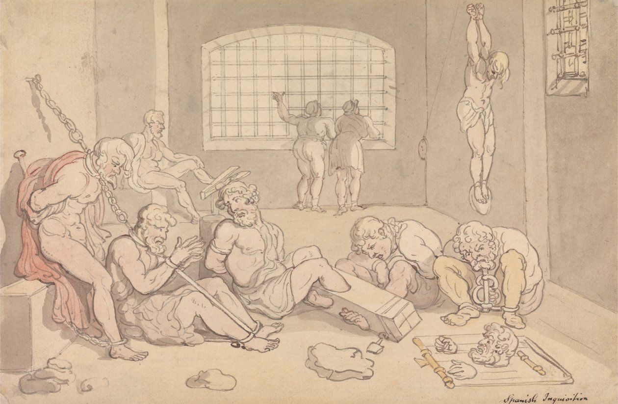 Spansk inkvisition af Thomas Rowlandson