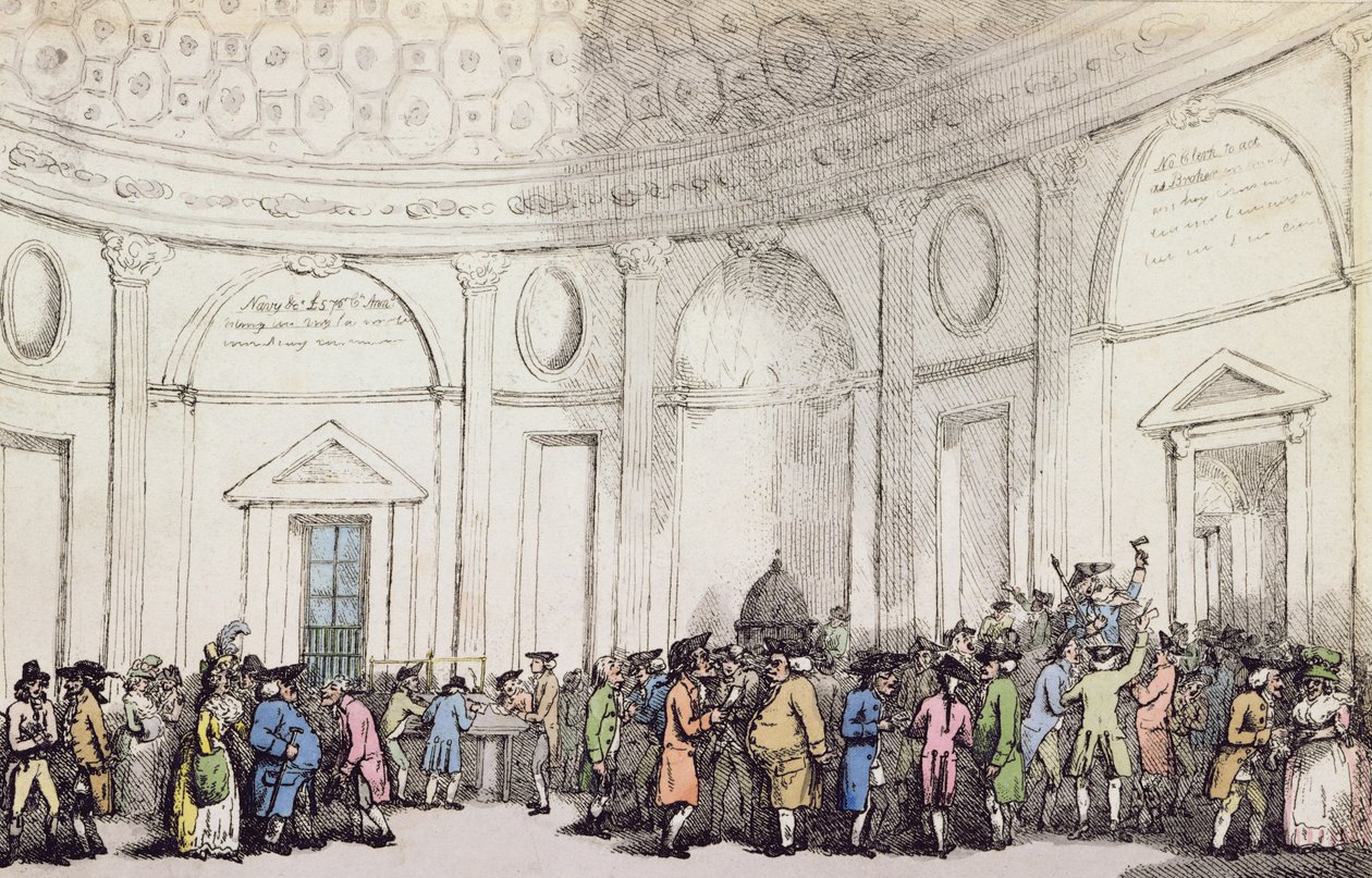 Banken, 1792 af Thomas Rowlandson