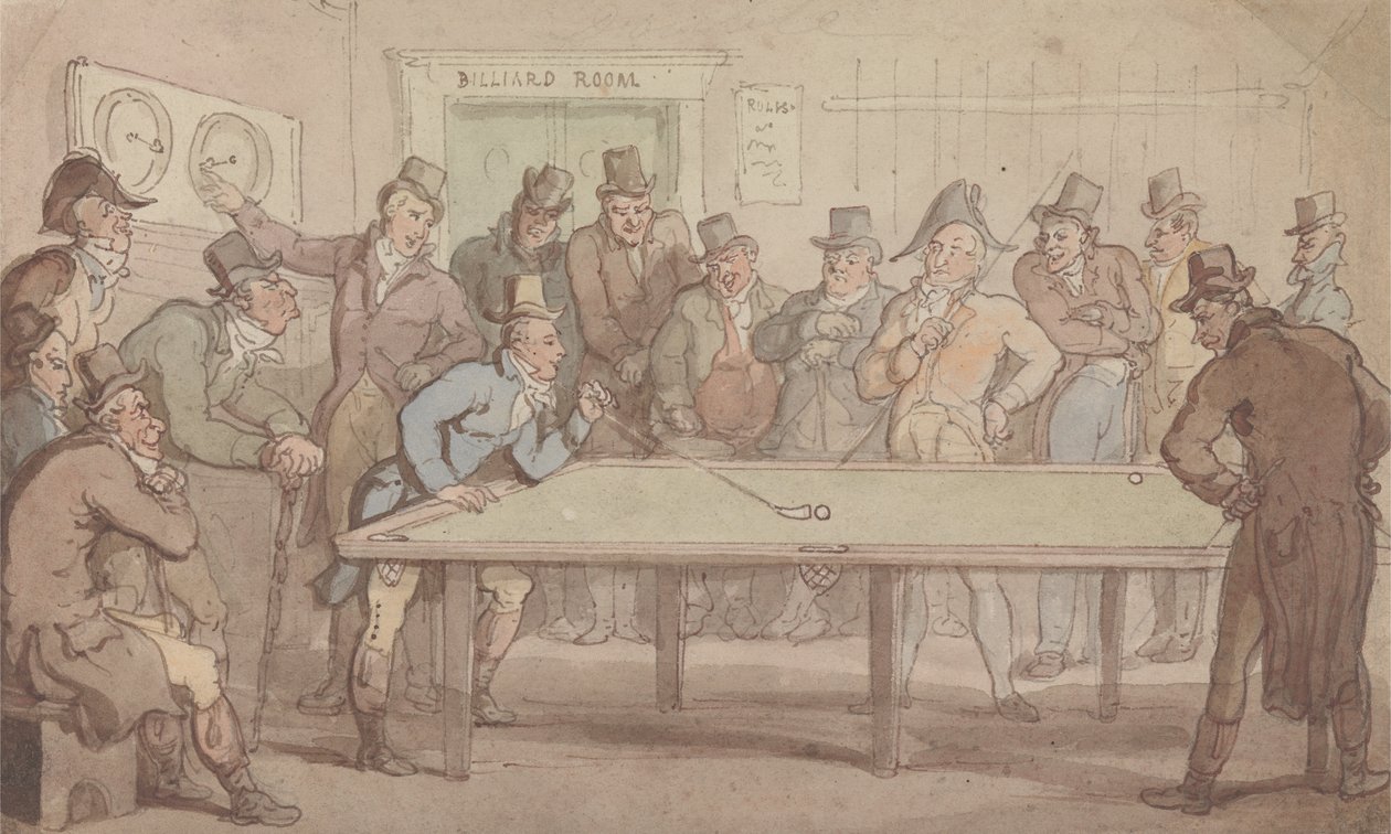 Billardværelset af Thomas Rowlandson