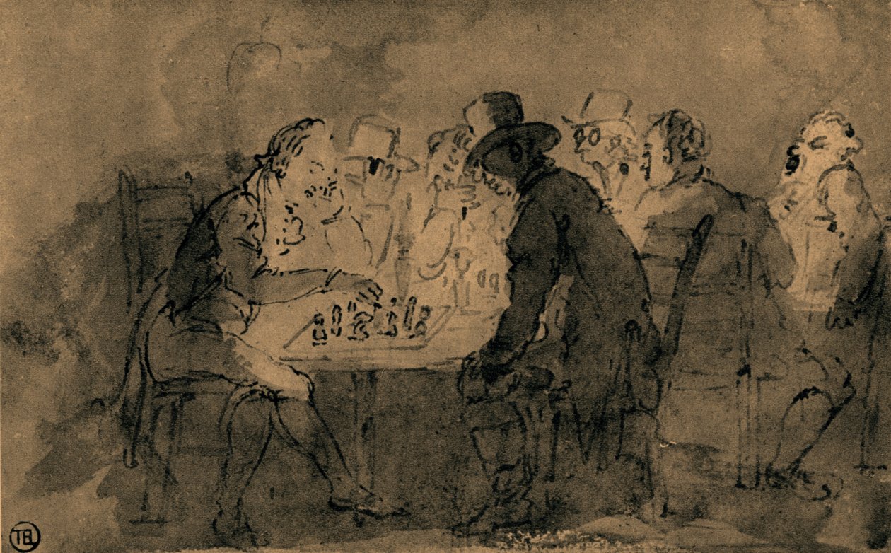 Skakspillerne af Thomas Rowlandson