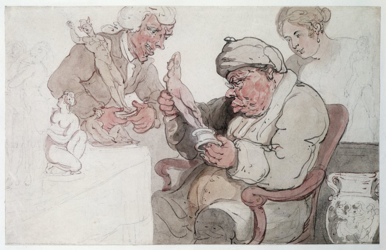 Kenderen (pen, wc og blyant på papir) af Thomas Rowlandson