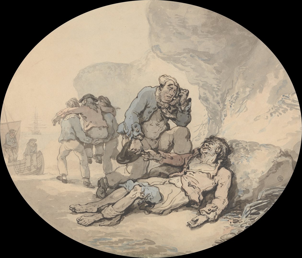 Den døende sømand af Thomas Rowlandson