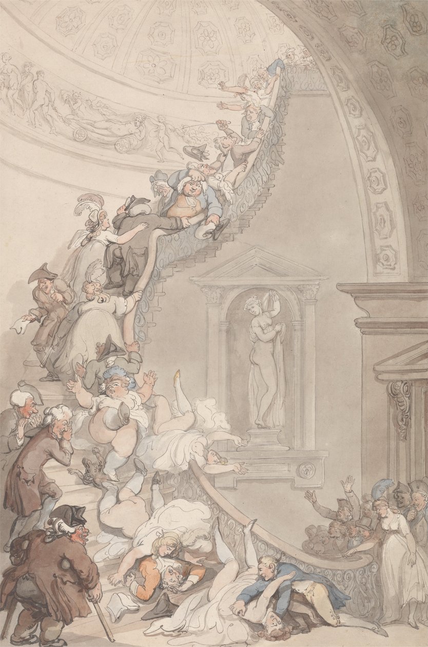 Udstillingen Stare-Case, Somerset House af Thomas Rowlandson