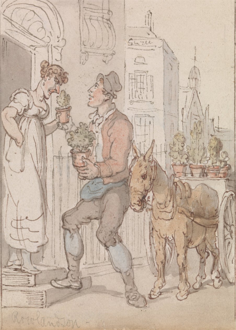 Blomstersælgeren af Thomas Rowlandson