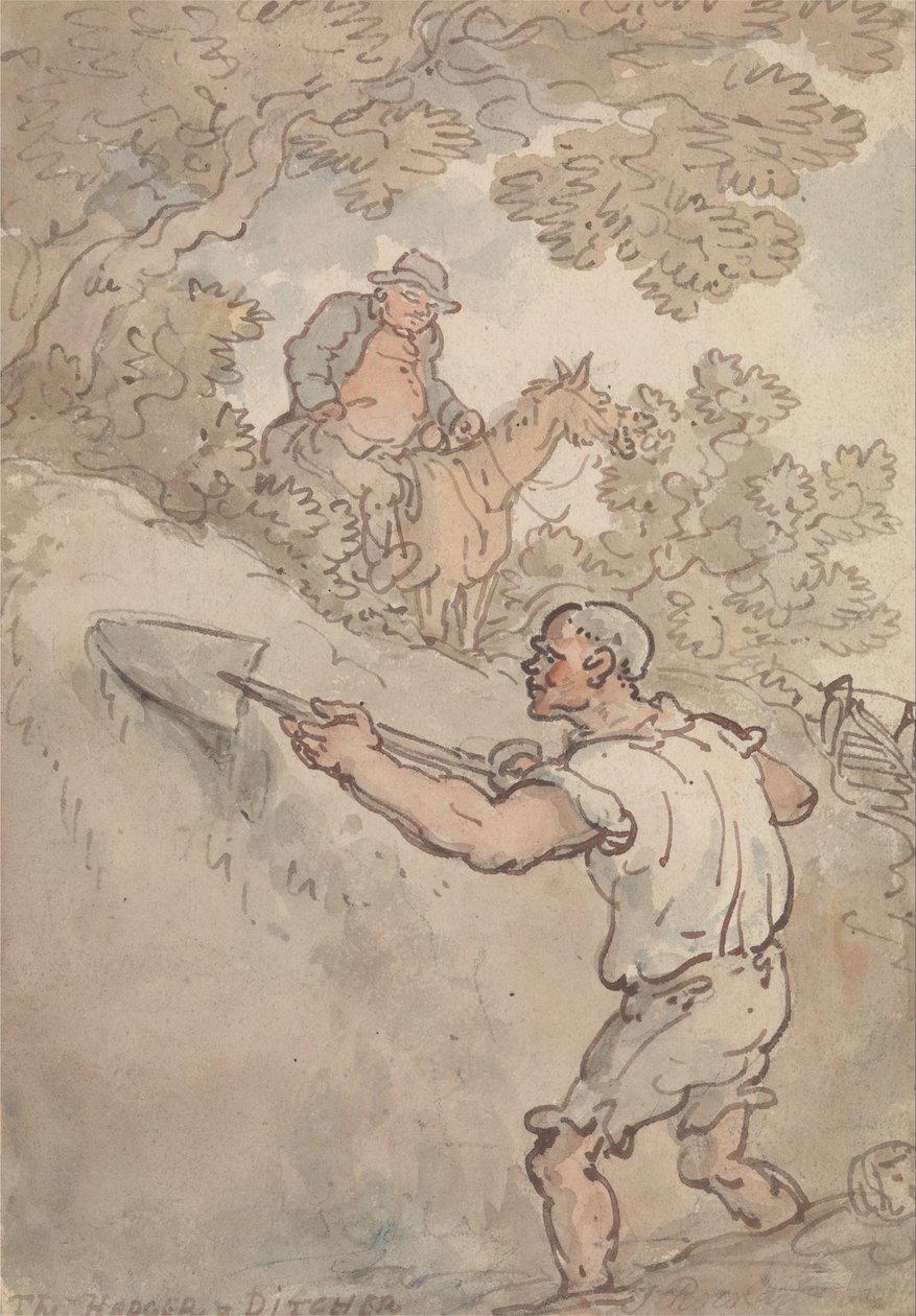Hækken og grøften af Thomas Rowlandson