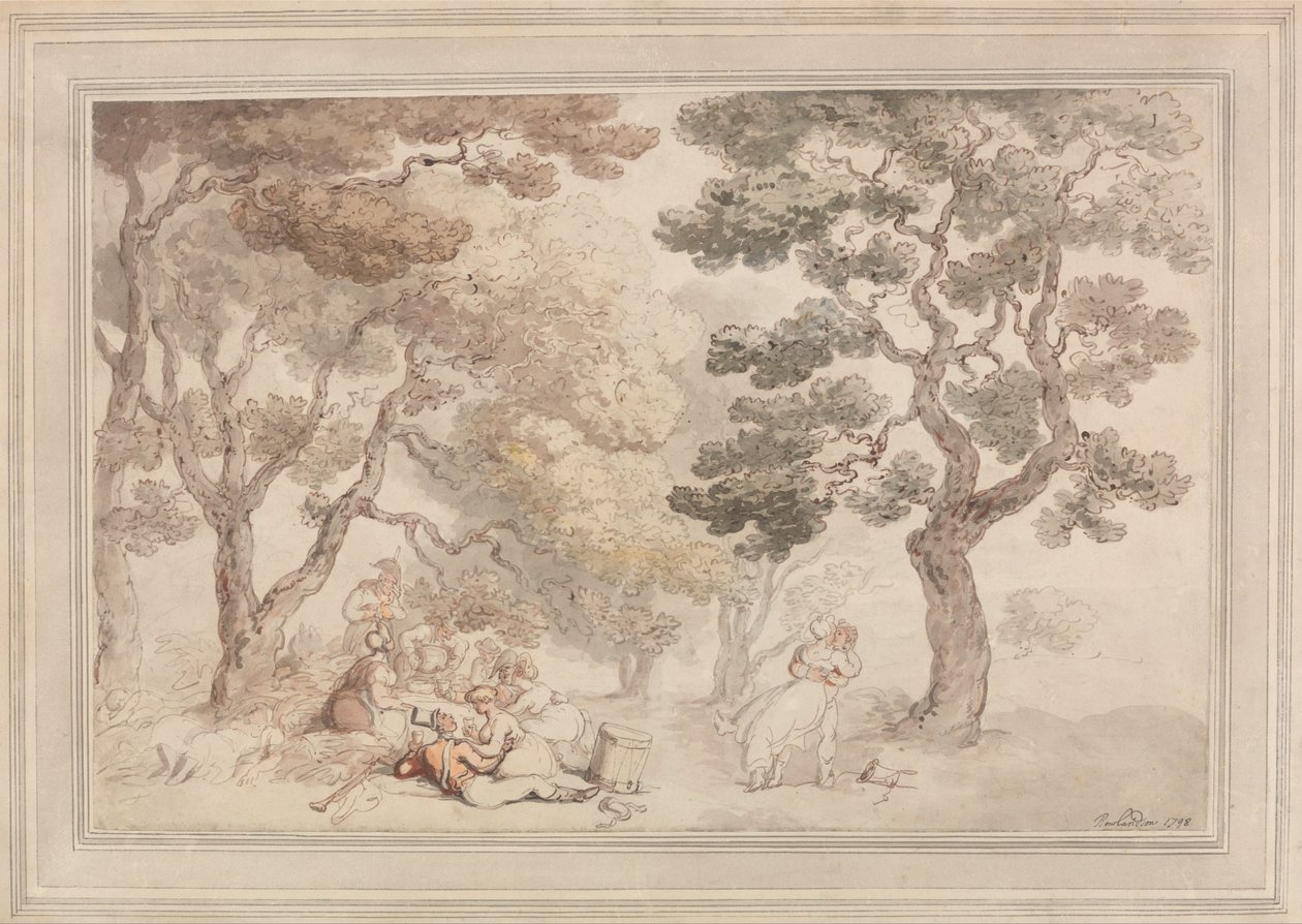 Picnic af Thomas Rowlandson