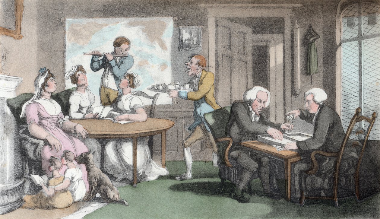 The Social Evening, illustration fra 